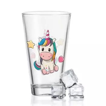 Стакан для воды Leonardo с УФ-печатью в виде единорога Gravurzeile