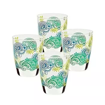 Стакан для воды Надя набор 4шт (300мл) Cristalica GmbH, зеленый