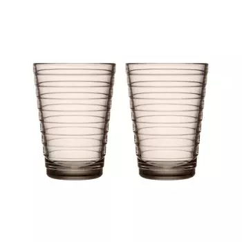 Стакан Iittala Aino Aalto 330 мл - линии - 2 шт, бежевый