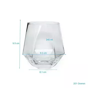 Стакан Intirilife, прозрачный