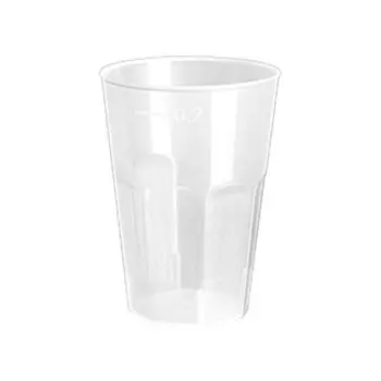 Стакан питьевой многоразовый 240 0,2 л полипропиленовый деко стакан "Люкс" - прозрачный SWS