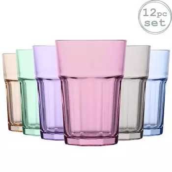 Стаканы для коктейля LAV Aras Highball, 365 мл, разноцветные, 12 шт. в упаковке