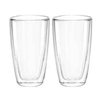 Стаканы для латте макиато Montana с двойными стенками Enjoy 330 мл - 2 шт, прозрачный