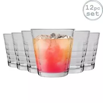 Стаканы для питья Duralex Prisme — 220 мл Стаканы для воды и сока — прозрачные — 12 шт. в упаковке, прозрачный