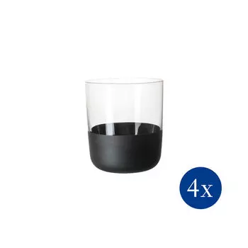 Стаканы для виски Manufacture Rock, 250 мл, набор из 4 шт, черные Villeroy & Boch, прозрачный