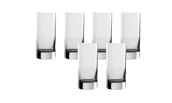 Стаканы для воды Stlzle Lausitz из серии New York Bar I набор из 6 стаканов, которые можно мыть в посудомоечной машине I большие стаканы для сока I универсальные стаканы из бессвинцового хрусталя I высокого качества (243 мл)