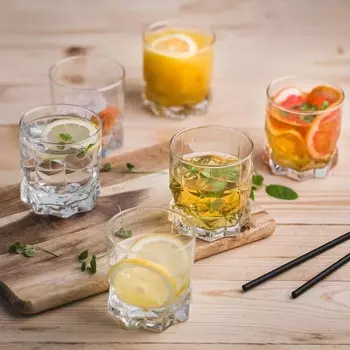 Стаканы низкие 6 шт. Diamond 325 мл AMBITION, прозрачный