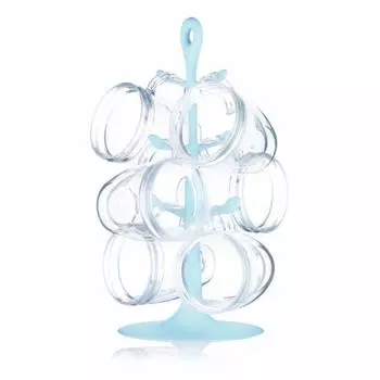 Стаканы стаканы для питья стаканы для воды стаканы для сока BASIC пластиковые стаканы на подставке синие 6х340 мл HOMLA BODUM, прозрачный