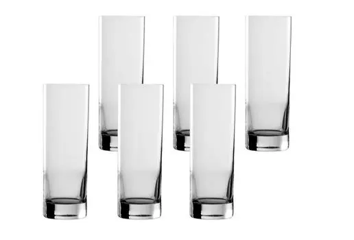 Стаканы STLZLE LAUSITZ 320 мл I Бокалы Campari из серии New York Bar I Набор из 6 коктейльных бокалов I Бокалы для лонг-дринков из бессвинцового хрусталя I Набор ударопрочных стаканов, которые можно мыть в посудомоечной машине, белый