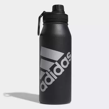 Стальная металлическая бутылка 1л Adidas, цвет Black