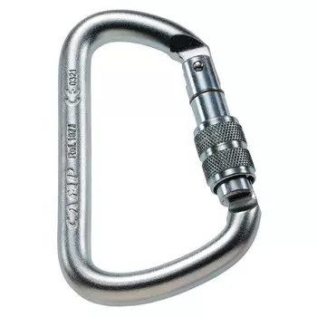 Стальной карабин D Pro Lock Camp, серебро