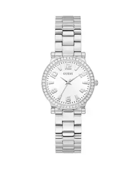 Стальные женские часы Fawn GW0686L1 с серебряным ремешком Guess, серебрянный