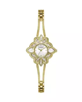 Стальные женские часы Flora GW0681L2 с золотым ремешком Guess, золотой