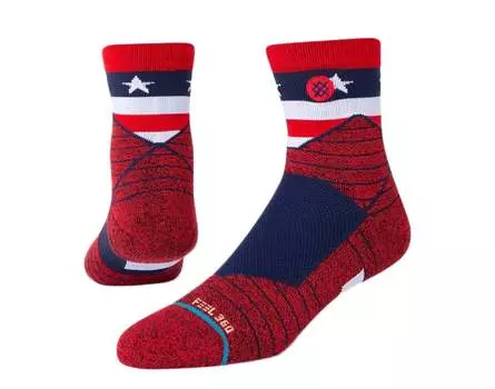Stance Feel 360 - американские красные/белые/синие носки QTR A459A21AMQ-RED