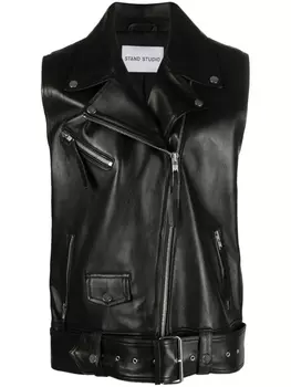 STAND STUDIO байкерский жилет, черный