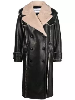 STAND STUDIO длинное двубортное пальто Frankie, черный