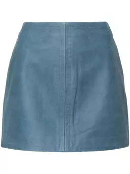 STAND STUDIO кожаная мини-юбка Perla, синий