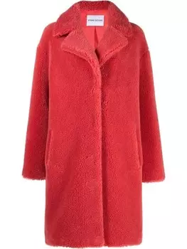 STAND STUDIO пальто оверсайз Camille из шерпы, розовый