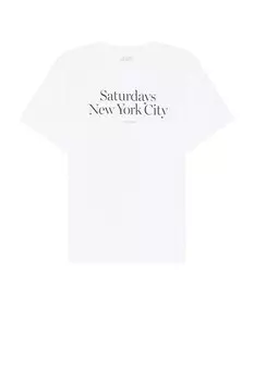 Стандартная футболка Miller с короткими рукавами Saturdays Nyc, белый