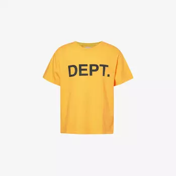 Стандартная футболка свободного кроя из хлопкового джерси с короткими рукавами Gallery Dept, желтый