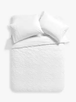 Стандартная хлопковая наволочка John Lewis Crisp and Fresh Ella Origami, белая