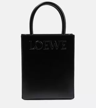 Стандартная кожаная сумка-тоут формата а5. Loewe, черный