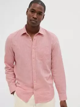Стандартная льняная рубашка Gap, розовый