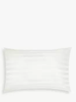 Стандартная наволочка в полоску из органического шелка John Lewis, белая