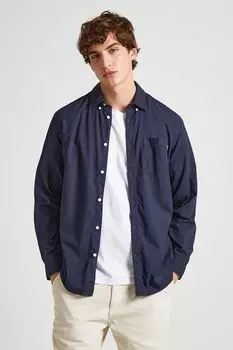 Стандартная рубашка с воротником на пуговицах Pepe Jeans London, синий
