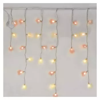 Стандартная светодиодная цепочка подключения EMOS - сосульки, 2,5 м, для улицы, красный/винтаж, D1CD01