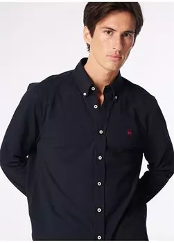 Стандартная темно-синяя мужская рубашка с воротником поло BBSS24MSH008 Brooks Brothers, темно-синий