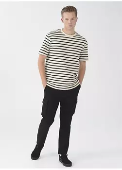 Стандартные черные мужские брюки-карго с нормальной талией и прямыми штанинами Limon