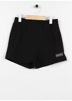 Стандартные черные шорты для девочек с эластичной резинкой на талии MORGAN GIRL Discovery Expedition, черный
