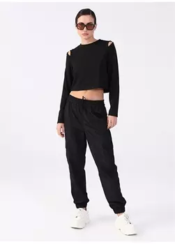 Стандартные черные женские брюки с эластичным поясом Black On Black