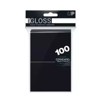 Стандартные конверты для карточек — черные (100), Card Sleeves - Standard - Black & White (Ultra Pro)