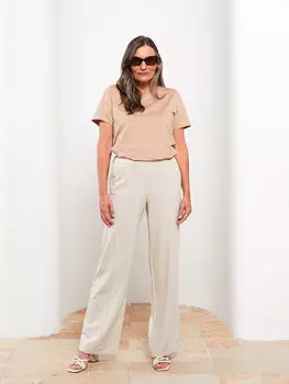 Стандартные однотонные хлопковые женские спортивные штаны с эластичной резинкой на талии LCW Grace