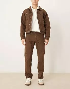 Стандартные прямые джинсы темно-коричневого цвета - эксклюзивно для ASOS Calvin Klein Jeans