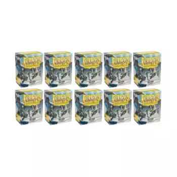 Стандартные рукава — серебристые (классические) (10 упаковок по 100 шт.), Dragon Shield - Card Sleeves - Standard
