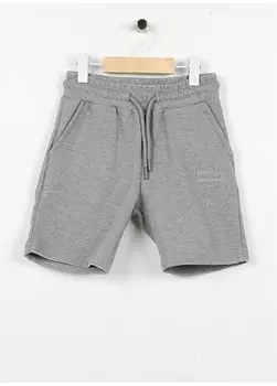 Стандартные серые меланжевые шорты для мальчиков с эластичной резинкой на талии RIGAS BOY Discovery Expedition, серый меланж