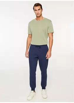 Стандартные темно-синие мужские спортивные штаны с нормальной талией Beymen Business