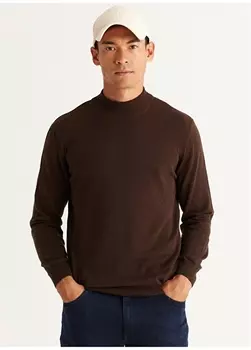 Стандартный коричневый мужской свитер Altnyldz Classic
