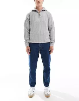 Стандартный крой, джинсы темно-синего цвета, можно стирать Pull&Bear