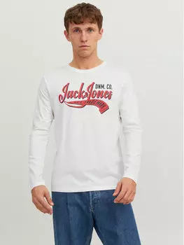 Стандартный крой с длинным рукавом Jack&Jones, белый
