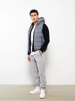 Стандартный мужской надувной жилет с капюшоном LCWAIKIKI Classic