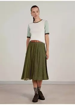 Стандартный однотонный кремовый свитер с круглым вырезом Yargc