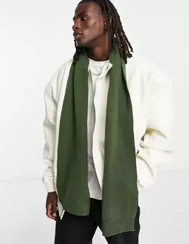 Стандартный шарф цвета хаки ASOS DESIGN