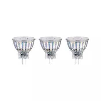 Стандартный светодиодный отражатель 12В 3х345лм 3х4,2Вт 2700К теплый белый серебристый Paulmann