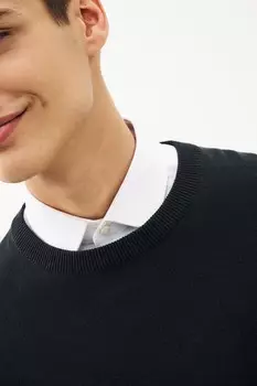 Стандартный свитер из чистого хлопка Next, синий