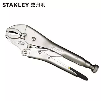 Stanley 10-дюймовые мощные плоскогубцы с изогнутыми зубьями, мощные плоскогубцы с фиксированным зажимом, мощные плоскогубцы 84-369-23