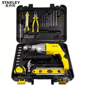 Дрель электрическая Stanley STDH7213V, 720W + набор инструментов, 40 предметов